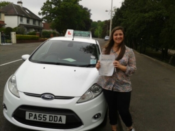 Proudly holding her Pass Certificatev after passing first time today. A well deserved result having combined lessons with a busy working schedule and showing great enthusiasm.  Another great success for Drivewell and Salvina.  Congratulations again. Look forward to seeing you for Pass Plus.  Good luck for enjoyable safe driving. 6th June 2013

....