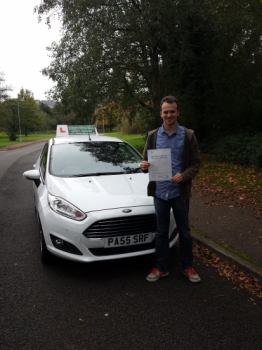 Alex Walker thrilled to be holding his Pass Certificate after passing his test today. The examiner praised Alex for a safe, smooth and confident drive with only 1 driver fault.  A superb result purely from sheer determination and hard work following a bad experience in his first few driving lessons with another Driving School.  It's never easy comb...