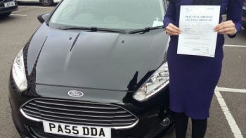 Anisa Kran, proudly holding her Pass Certificate after passing first time today.  An excellent result, well deserved from hard work resulting in only 2 driver faults.  Congratulations again and well done. Good luck. Salvina Drivewell Driving Academy 23rd May 2017....