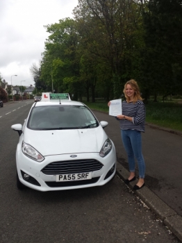 Caitlin Young absolutely thrilled to be holding her Pass Certificate after passing first time today.  A fantastic safe, confident drive with only 2 driver faults.  A well deserved result as combining driving lessons, with attending Medical University and exams was a challenge.  A joy to teach always trying to do her best and have a positive attitud...