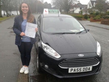 Nina proudly holding her pass certificate after passing first time today.  A fantastic drive in heavy rain with only 2 driver faults. A superb result after all your hard work.  Congratulations and well done again.  Good luck and enjoy safe driving.  A first class start to 2014 for Nina, Salvina, Sooty and Drivewell. What a team! Salvina 24th Januar...