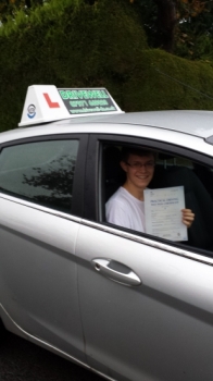 Jack Shilling proudly holding his Pass Certificate on a wet day after passing first time today.  The examiner complimented him on a nice safe drive with 4 driver faults.  A well deserved reward for having such a positive and enthusiastic attitude to learning and any challenges he faced always giving 100%.  Congratulations and well done again.  Look...