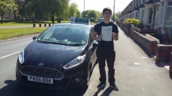 Joao Domingues pleased to be holding his Pass Certificate after passing his test first time today.  A brilliant, safe and confident drive with only 1 driver fault. Joao listened to Salvina and produced the result on the day. Remember Salvina´s advice to help you drive safely and enjoy your driving. Salvina Drivewell Driving Academy 10th May 2...
