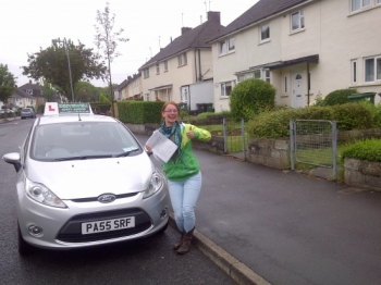 Natasha Ellwood proudly holding her Pass Certificate after passing her test today.  She rose to the challenge of adapting to busy, city traffic combining Uni and her sport, in addition to determination and hard work.  Driving at home will be very different.  Congratulations and well done again. Good luck for enjoyable safe driving.  Hope to see you...