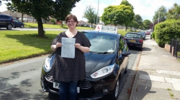 Rebekah  delighted to be clenching her Pass Certificate after passing her test first time today.  A fantastic confident, safe drive with only driver fault, which Salvina enjoyed witnessing.  Well deserved from all Rebekah&acute;s hard work and listening to Salvina.Congratulations and well done again. Good luck for safe driving and enjoy it. Salvina...
