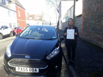 Ruhana Akhtar absolutely delighted to be holding her Driving Test Pass Certificate after passing her test today Ruhana persevered and there were doubts she would pass first time but with sheer determination she did pass first time - with few driving faults A great result especially with the added pressure of a Supervising Examiner in the back of the car Congratulations and well done again E