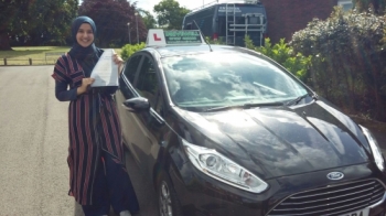 Safiah Afifi pleased to be holding her Pass Certificate after passing her driving test today.  A super drive with only 2 driver faults.  A great achievement from all her work. Congratulations and well done again. Salvina Drivewell Driving Academy 7th June 2017...