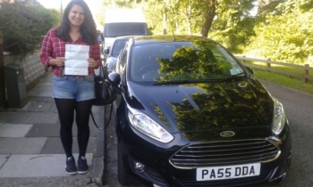 Shamela Grainger holding her Pass Plus Certificate having completed the next stage a few days after Passing her test and so pleased to Drive with no L Plates on Sooty.  Shamela did so well passing her Practical Test first time with only 3 driver faults on 29th May 2015. demonstrating a safe confident drive.  We are so pleased that you have complete...