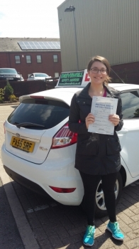 Stephanie Harkin absolutely delighted to holding her Pass Certificate after passing her test first time today with few driver faults.  Stephie thoroughly deserved this result as a result of all her perseverance, never giving up and mastering those manoeuvres and phobia of succeeding in practical tests.  Good luck and enjoy driving your little red c...