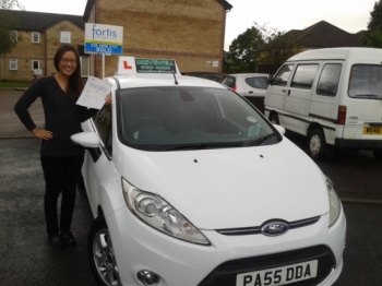 Proudly holding her Pass Certificate SEPT 2012...